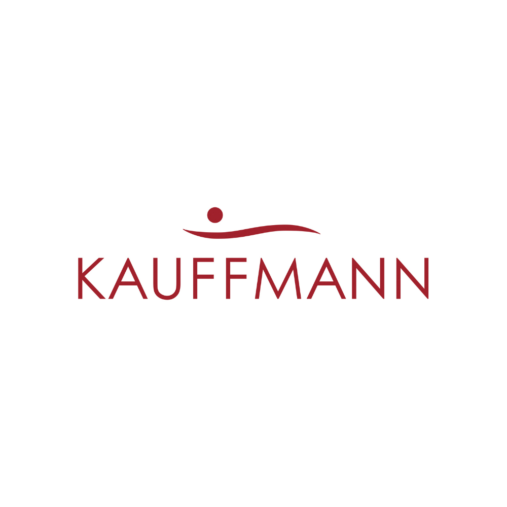 Rotes KAUFFMANN Logo in Großbuchstaben.